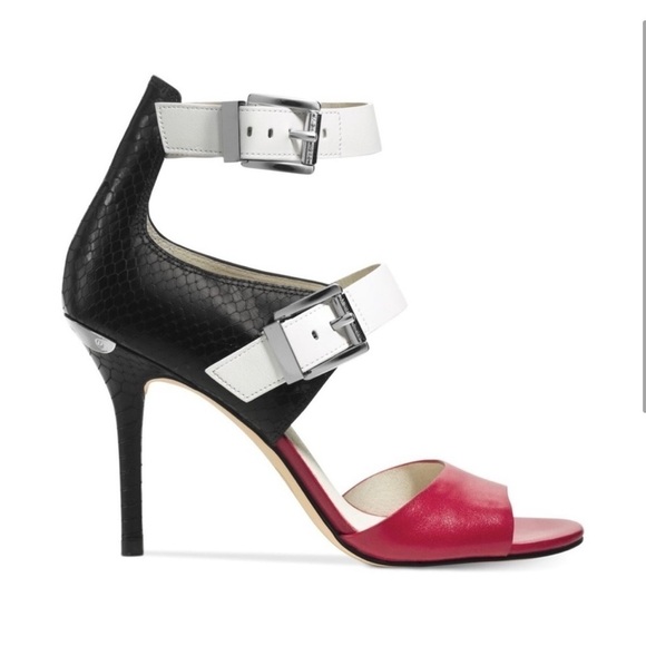 MICHAEL KORS Open Toe Color Block Heels - Picture 2 of 8